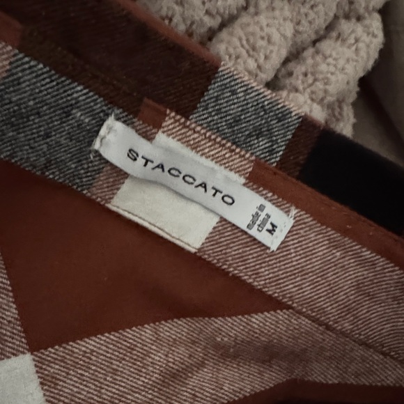 Staccato Brown Plaid Button Down Shirt - Picture 6 of 6